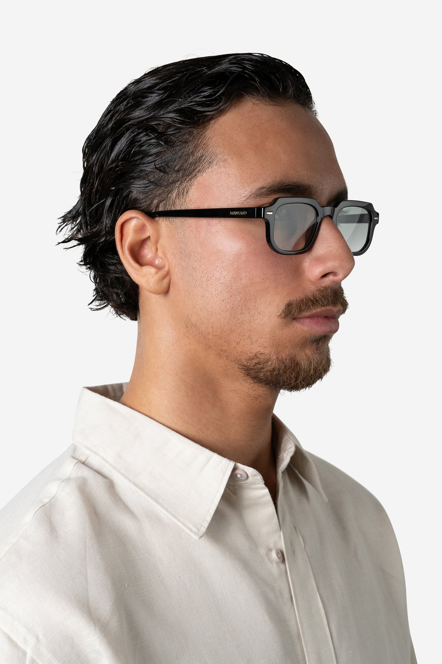 Sirocco Sunglasses - Black with Gradient Green Lenses