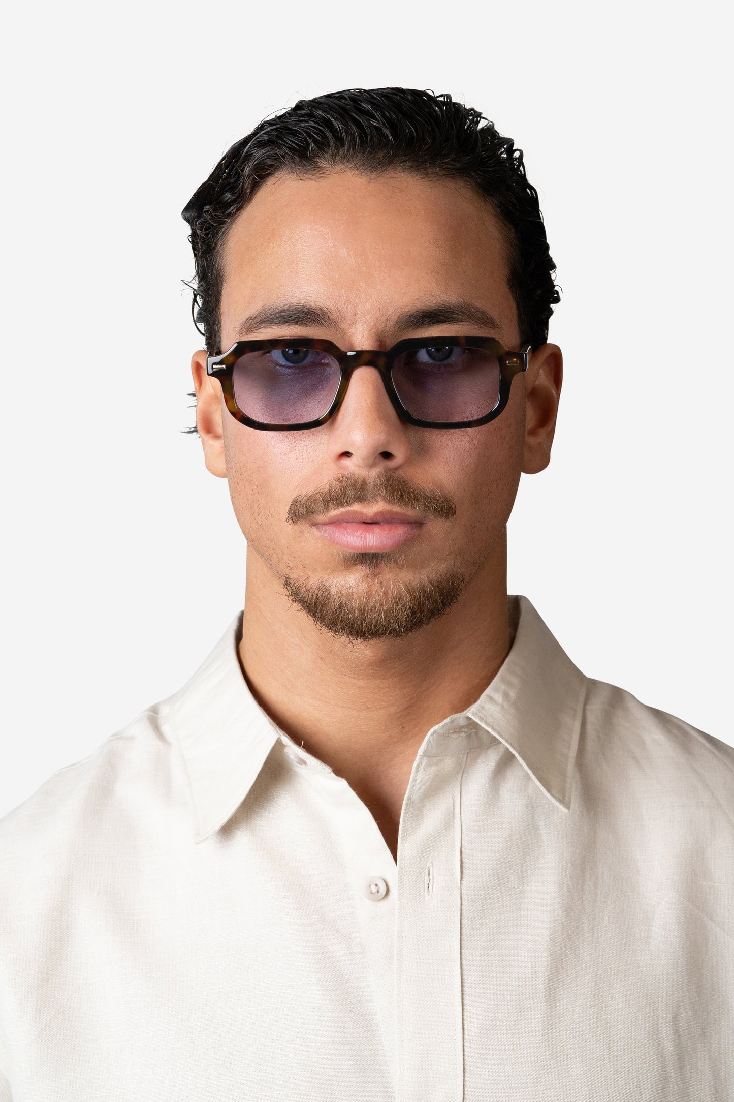 Tortoise Gradient Dark Blue Sunglasses