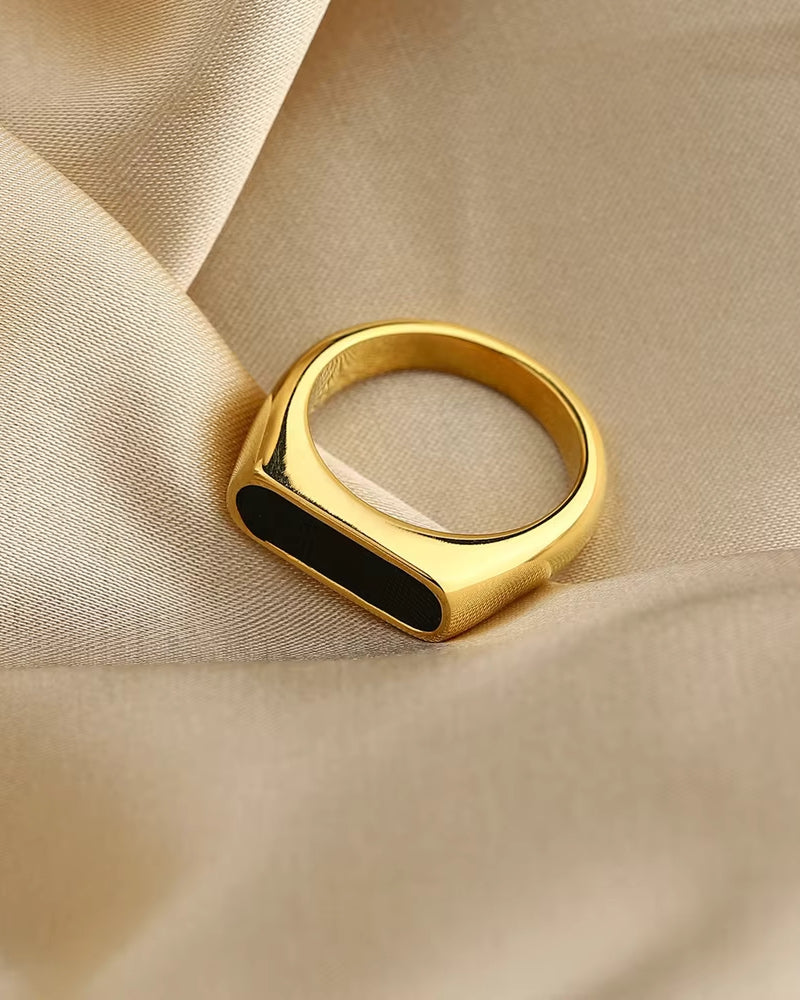 Obsidian Stone Ring