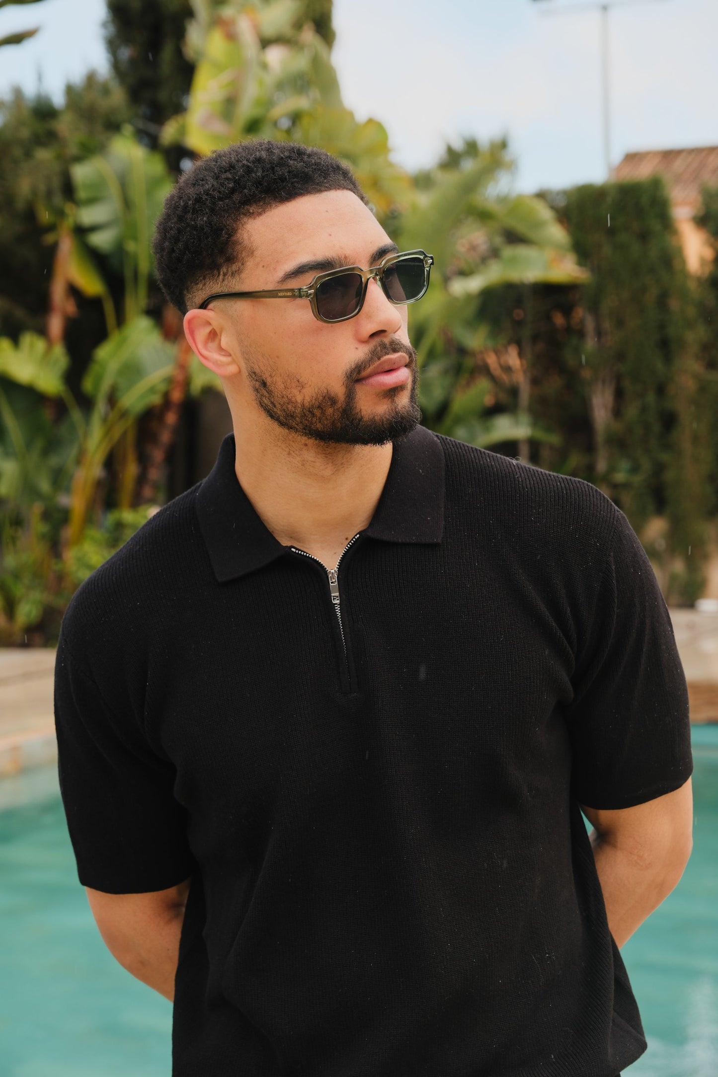 Sirocco Sunglasses - Green and Faded Black