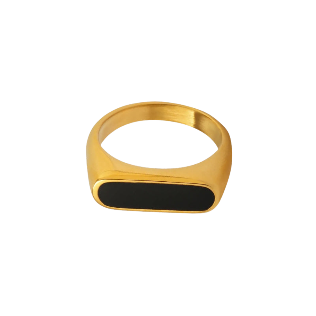 Obsidian Stone Ring