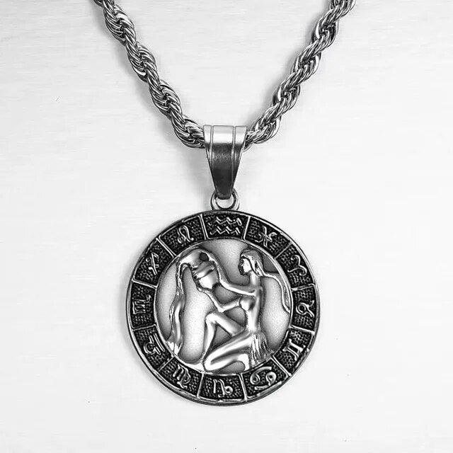Zodiac Sign Necklace in Silver