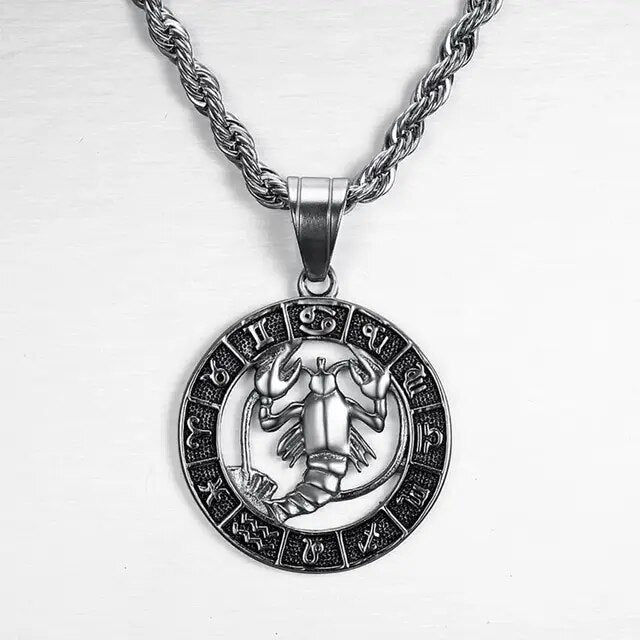Zodiac Sign Necklace in Silver