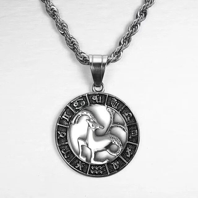 Zodiac Sign Necklace in Silver