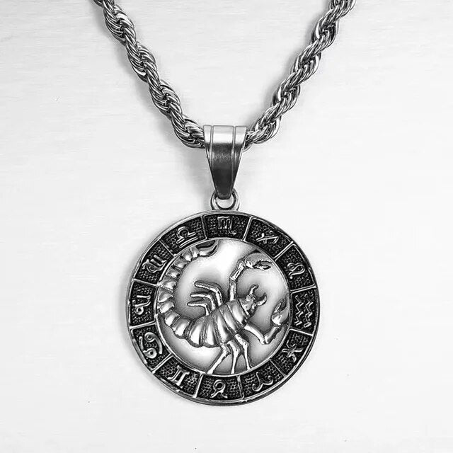 Zodiac Sign Necklace in Silver