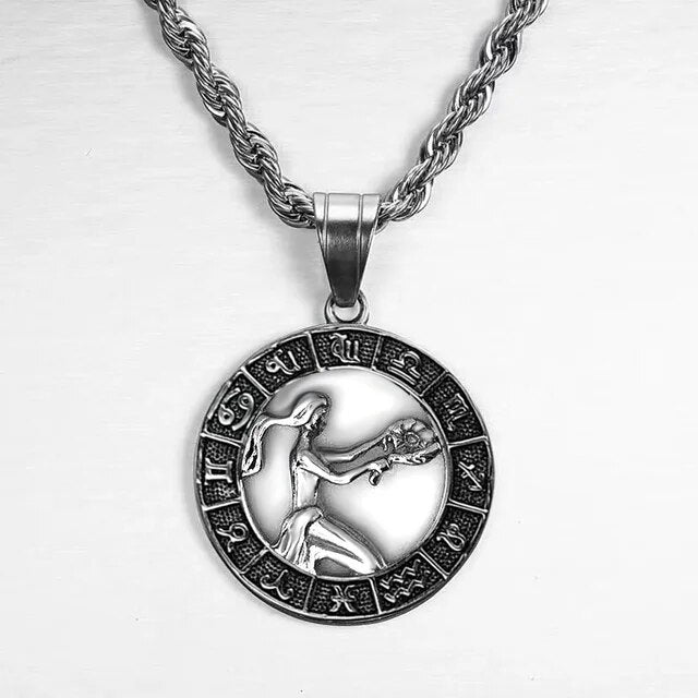 Zodiac Sign Necklace in Silver