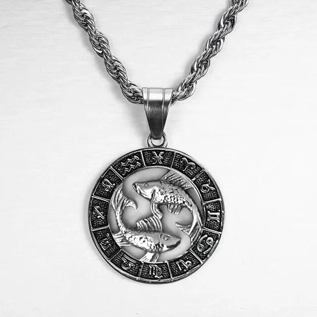 Zodiac Sign Necklace in Silver