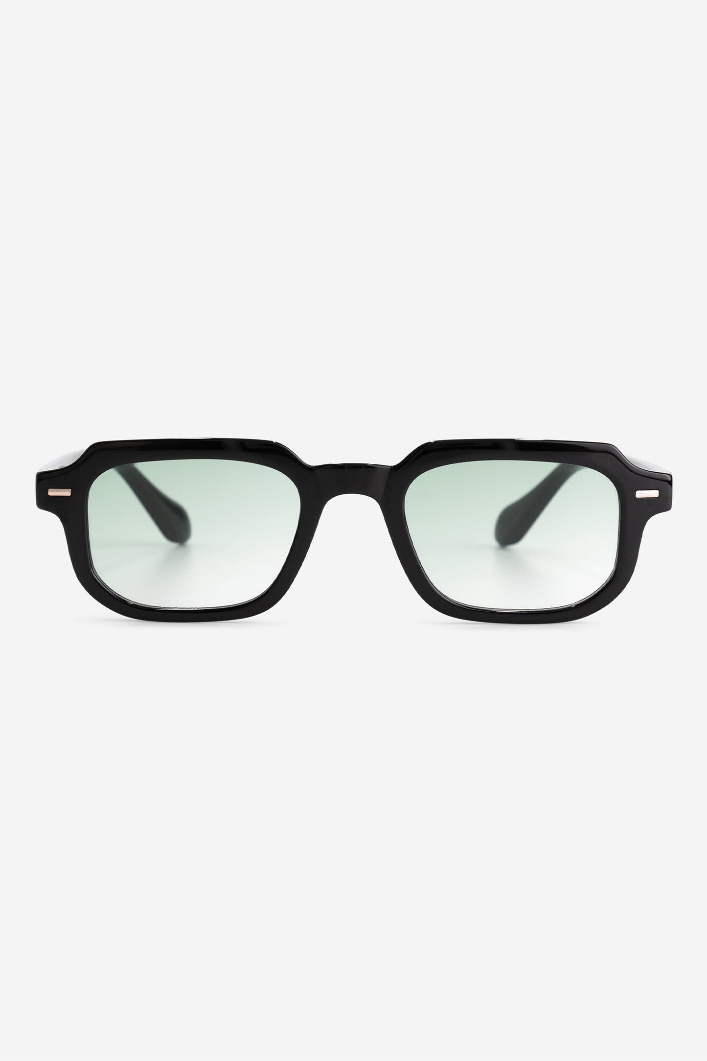 Sirocco Sunglasses - Black with Gradient Green Lenses
