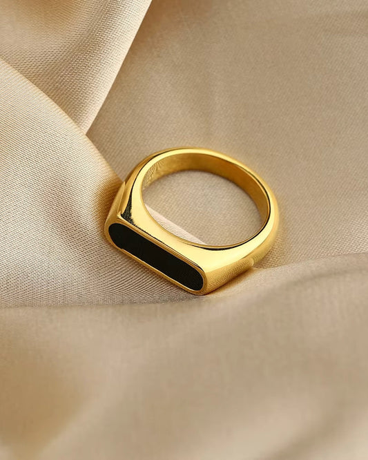 Obsidian Stone Ring