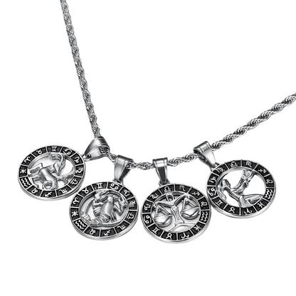 Zodiac Sign Necklace in Silver