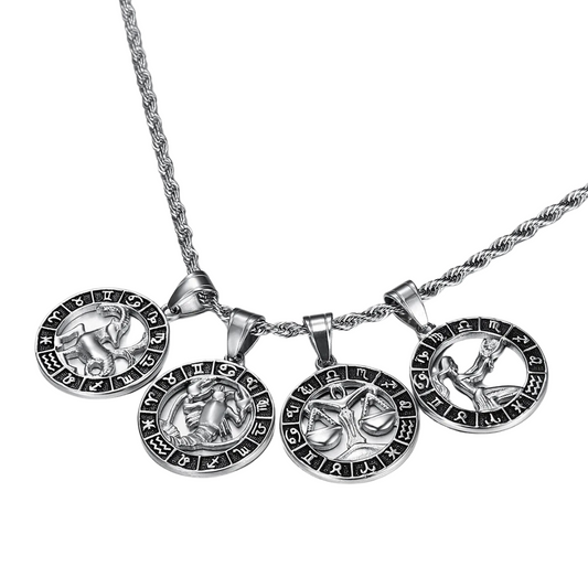 Zodiac Sign Necklace in Silver
