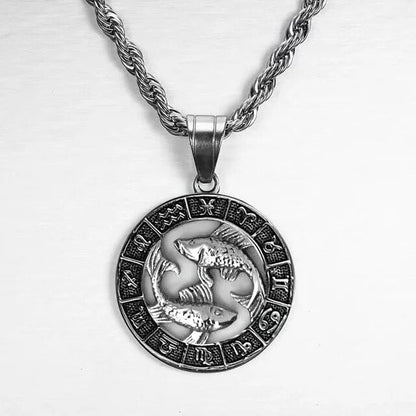 Zodiac Sign Necklace in Silver